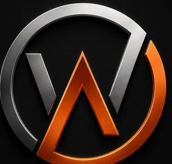 A Wilson orange and silver emblem