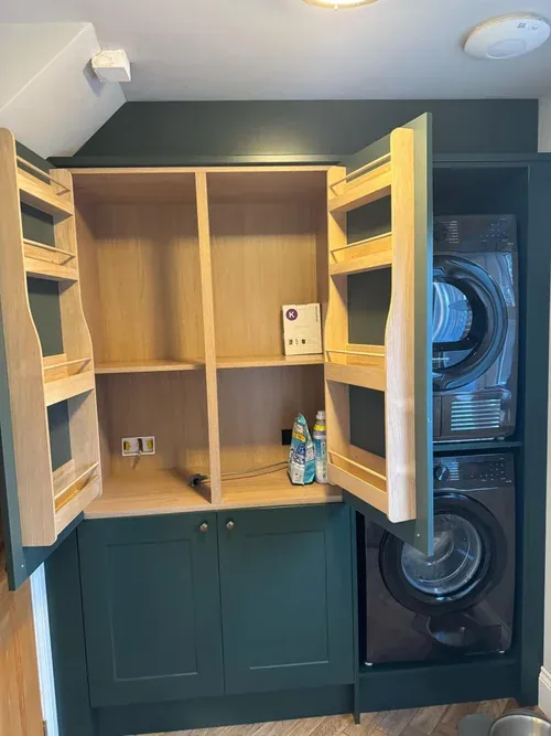 Fitted utility cupboard and shelf joinery